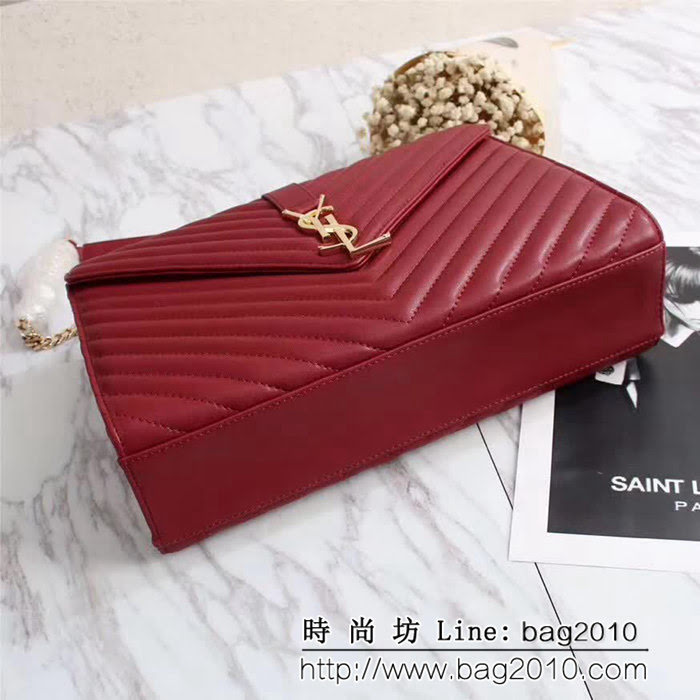 YSL聖羅蘭 經典款 互扣式金屬YSL標誌 原版南非皮肩背包 26588 YAS1017